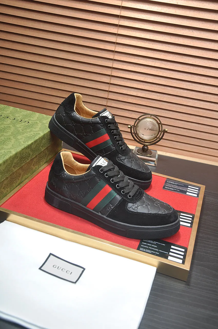 Men's men's shoes💰440💶[GUCCI] official website 1:1 men's sports shoes are now on the market. They are made of original fabric + water-dyed sheepskin lining, plus the official website original 1:1 comfortable outsole. Fashionable and versatile, super comfortable and breathable. Standard shoe size 38/45 (custom-made size 45 is non-refundable)